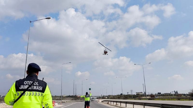 Jandarmadan havadan trafik denetimi