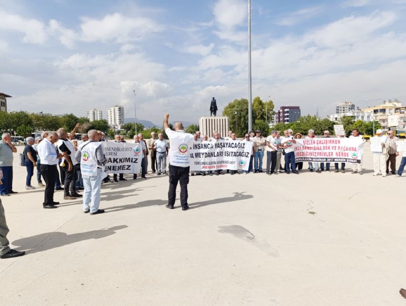 Mersinde emekli bteden hakkn istiyor