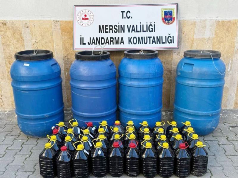 Mersinde 2 ton 115 litre iki ele geirildi