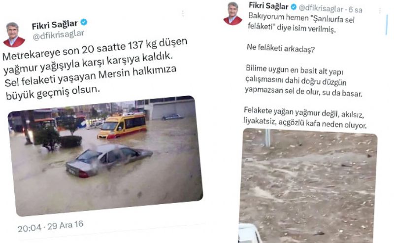 Mersin’de felaket  Urfa’da liyakatsizlik!...