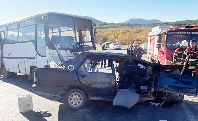 Mersinde tarm iilerini tayan ara kaza yapt: 3 l, 12 yaral