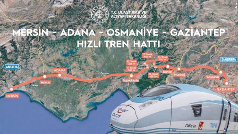 �Mersin, h�zl� trenle Ankara ve �stanbul�a ba�lanmal��