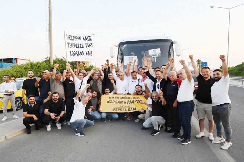 Mersinli taksicilerden korsan tepkisi
