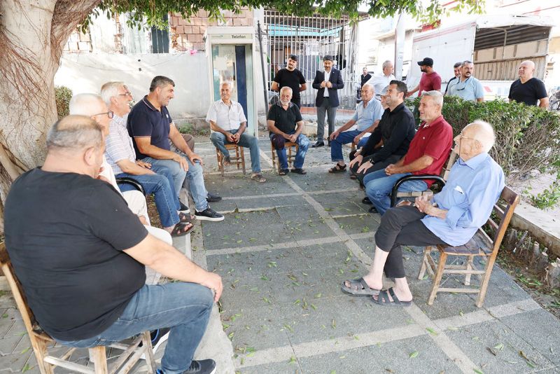 Kaymakam Be�ik�i 4 mahalle muhtar� ile biraya geldi 